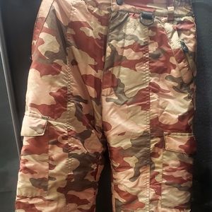 Camouflage Snow Pants Wind Resistant Insulated